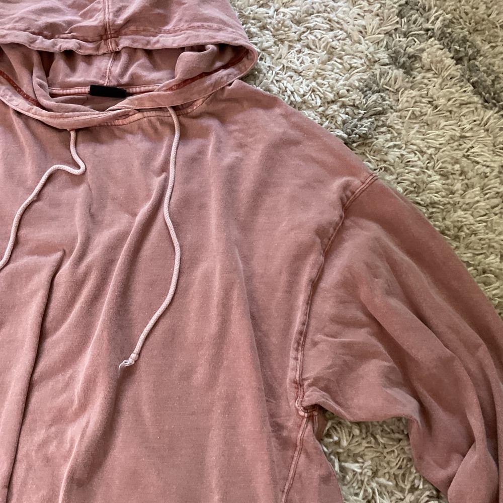 Out From Under Urban Outfitters Rose Mineral Wash Oversized Hoodie Sweatshirt - Picture 8 of 14